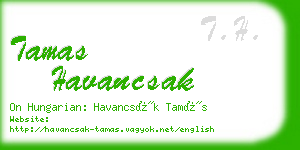 tamas havancsak business card